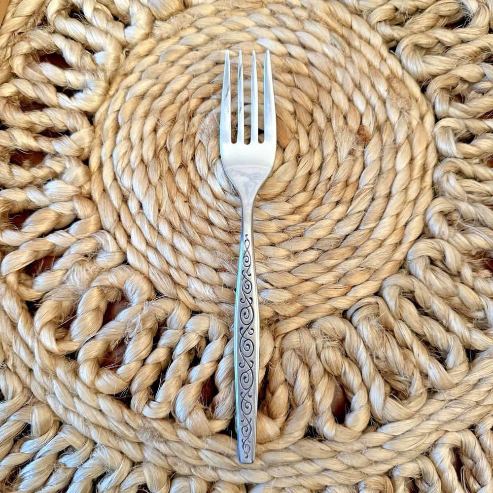 Gorham Stainless Silverware  - SPANISH SCROLL - SaladFork 6 7/8"‎